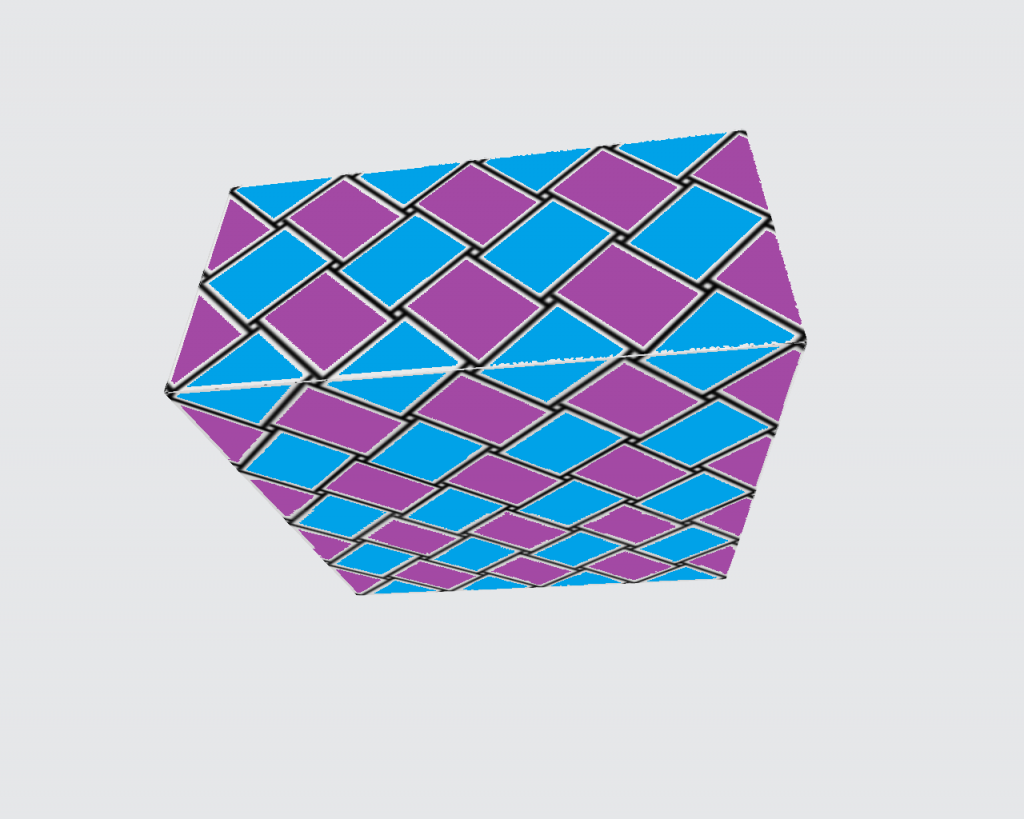 3Dプレビュー、左側面と底がつながる