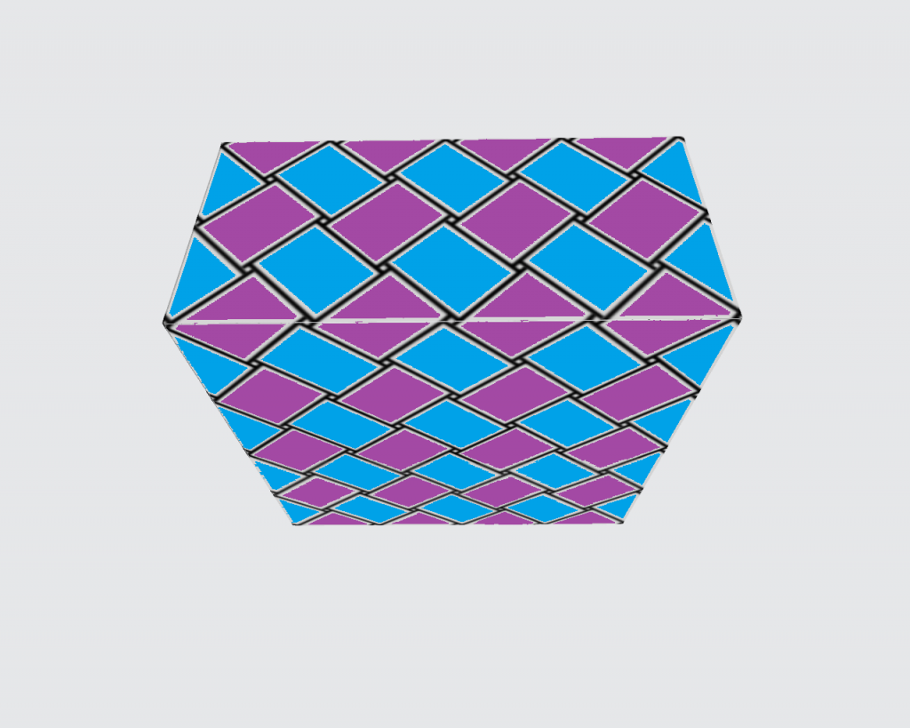 3Dプレビュー、右側面と底がつながる
