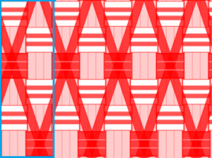 8×6の図
赤枠内は1単位(2×6)