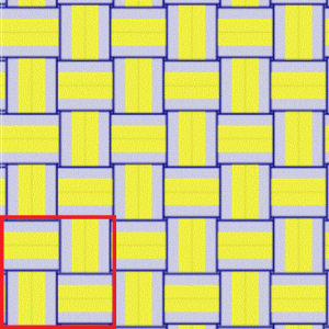 6×6の図
赤枠内は1単位(2×2)