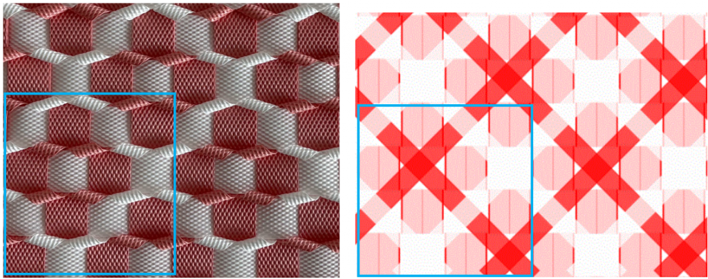8×6の図、2点
赤枠内は1単位(4×4)