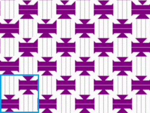 8×6の図
青枠内は1単位(2×2)