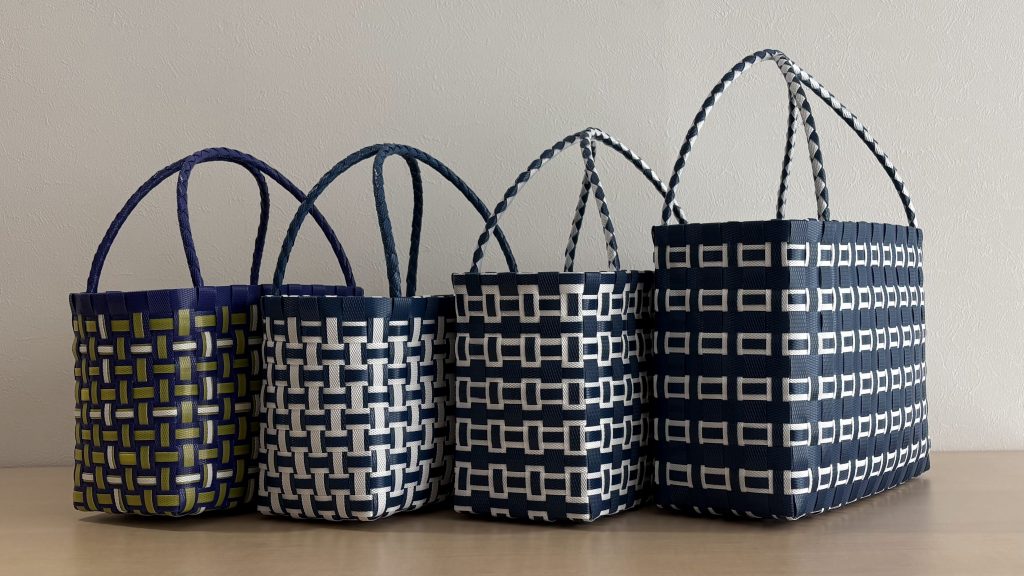 レベル1-縦横ステッチで作ったかごの例