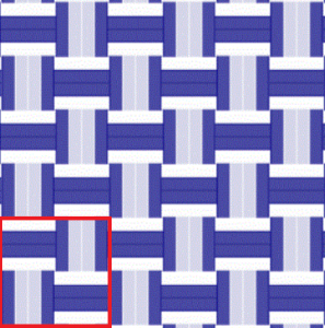 6×6の図
赤枠内は1単位(2×2)