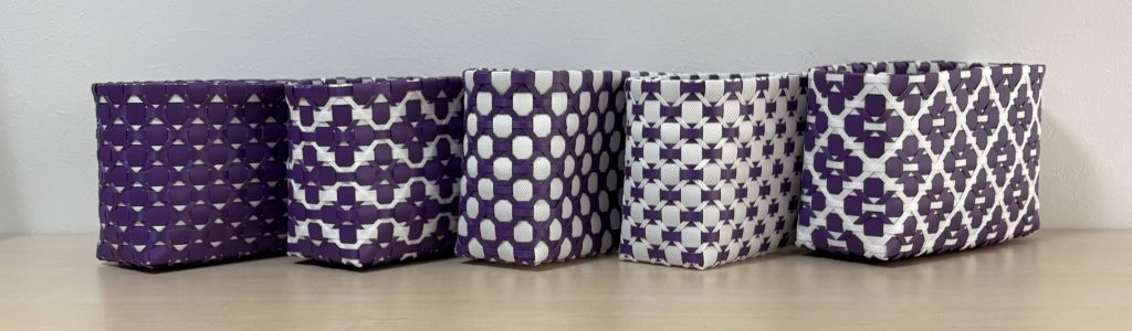 レベル2-格子ベースステッチのかごの試作例