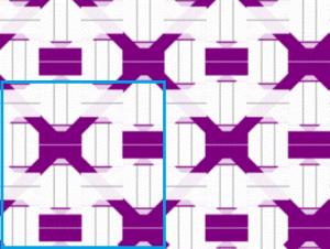 8×6の図
青枠内は1単位(4×4)