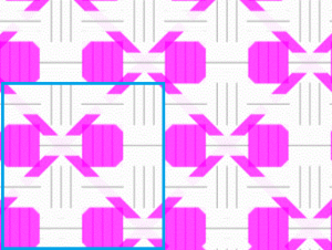 8×6の図
青枠内は1単位(4×4)