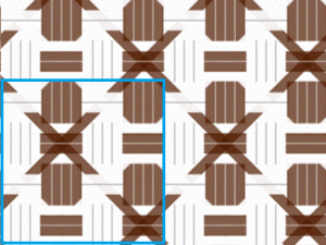 8×6の図
青枠内は1単位(4×4)