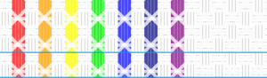 1単位分の編み目は、40×2です
